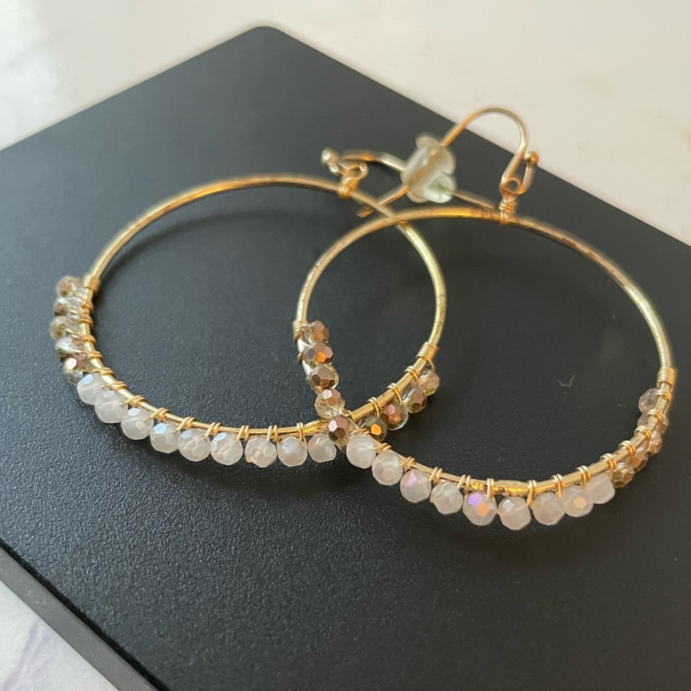 Hanging beaded earrings